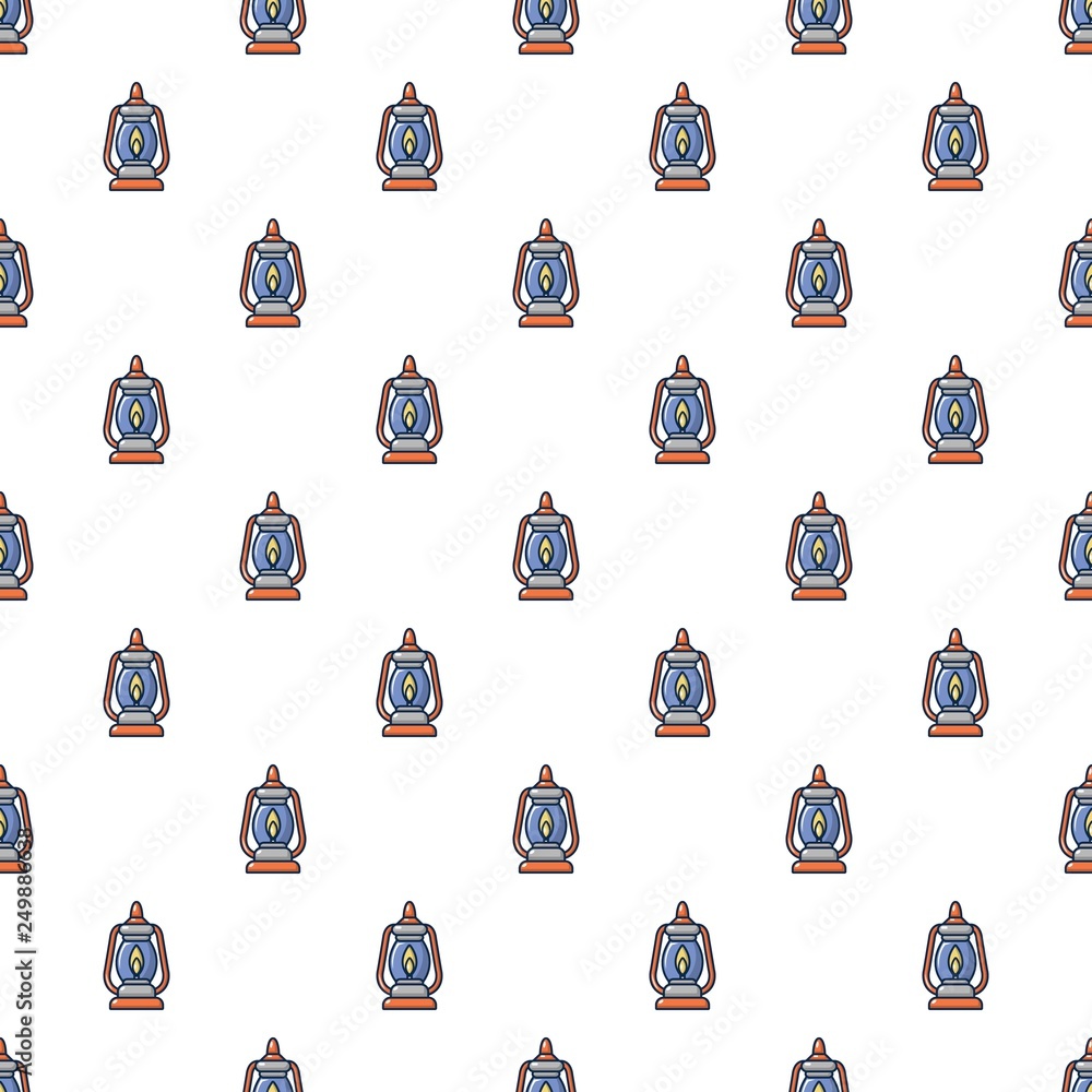 Aufkleber kerosene lamp pattern in cartoon style. seamless pattern vector illustration