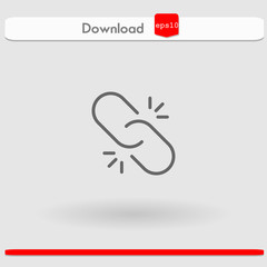 Fototapeta premium broken link vector icon