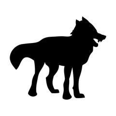 wolf, black icon