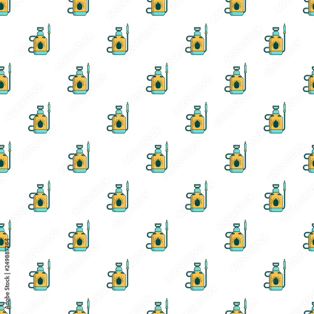 Poster acarus pulverizer pattern in cartoon style. seamless pattern vector illustration