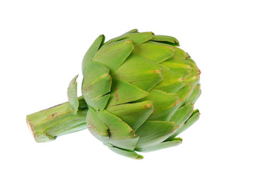 Obraz premium close up on artichoke isolated on white background