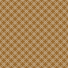 Naklejka premium Seamless traditional Japanese ornament.Golden color background.White lines.