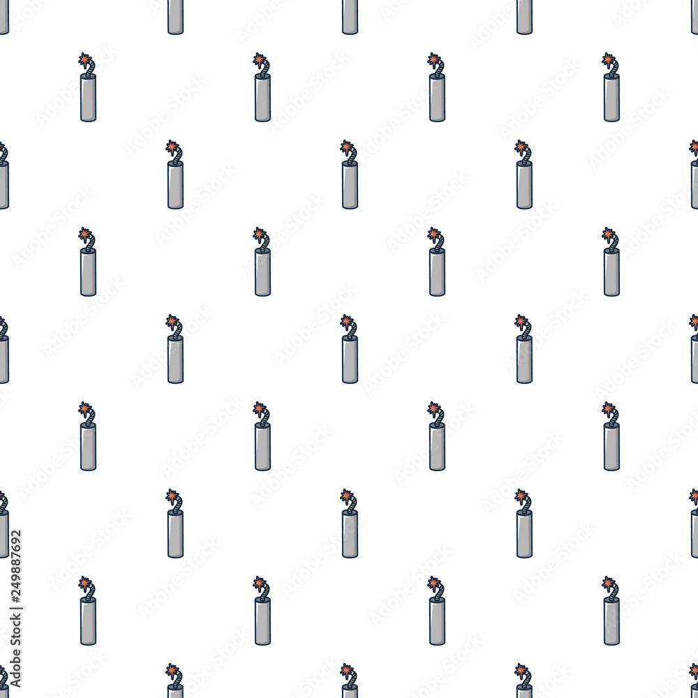 Poster dynamite explosive pattern in cartoon style. seamless pattern vector illustration