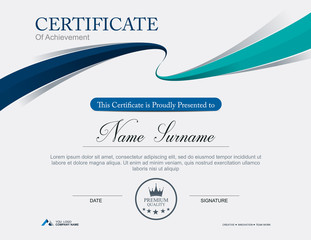 Vector certificate template
