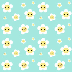 seamless pattern daisy flower