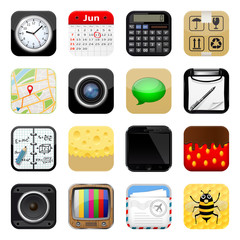 Set of apps vector icons