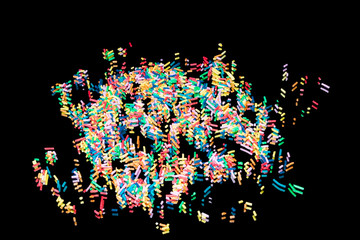 hypnotized view of multi-colored sugar nuggets