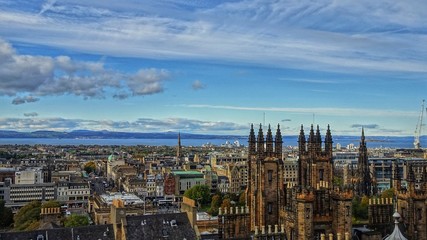 view of Edinburgh Scotland 