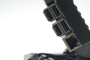 USb and LAN connectors
