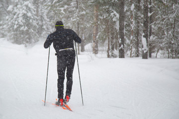 skier on a slope