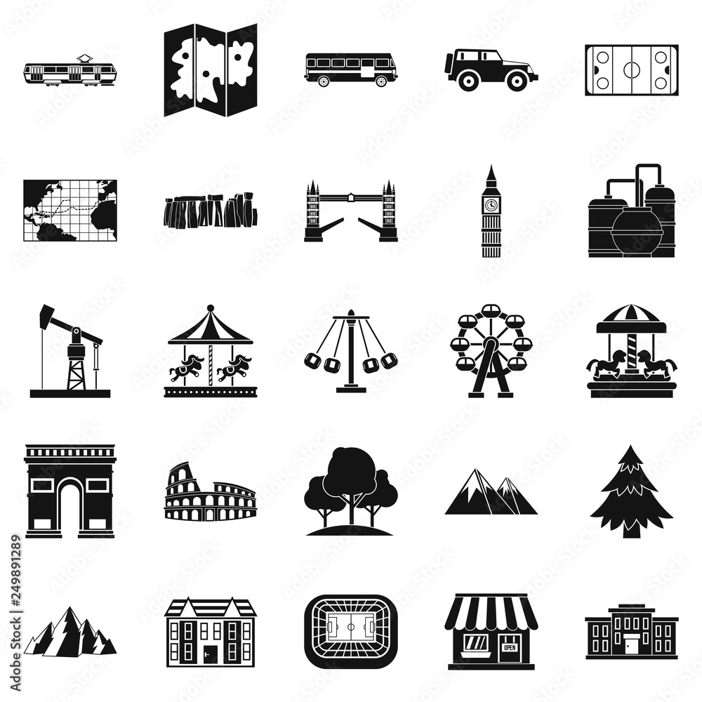 Poster community icons set. simple set of 25 community vector icons for web isolated on white background