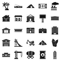 Situation icons set. Simple set of 25 situation vector icons for web isolated on white background