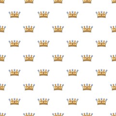 Crown pattern in cartoon style. Seamless pattern vector illustration