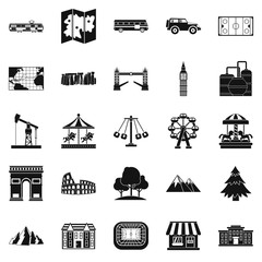 Community icons set. Simple set of 25 community vector icons for web isolated on white background