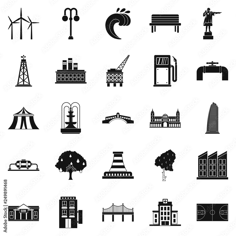 Aufkleber ground icons set. simple set of 25 ground vector icons for web isolated on white background