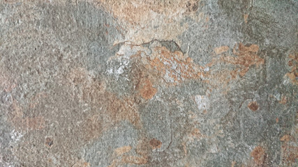The abstract background of old gray wall with natural cement texture in selective focus