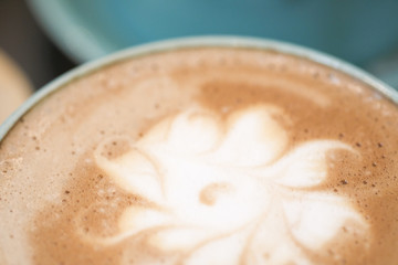 Hot coffee is placed on the table.