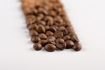 Coffee beans with different types of roast