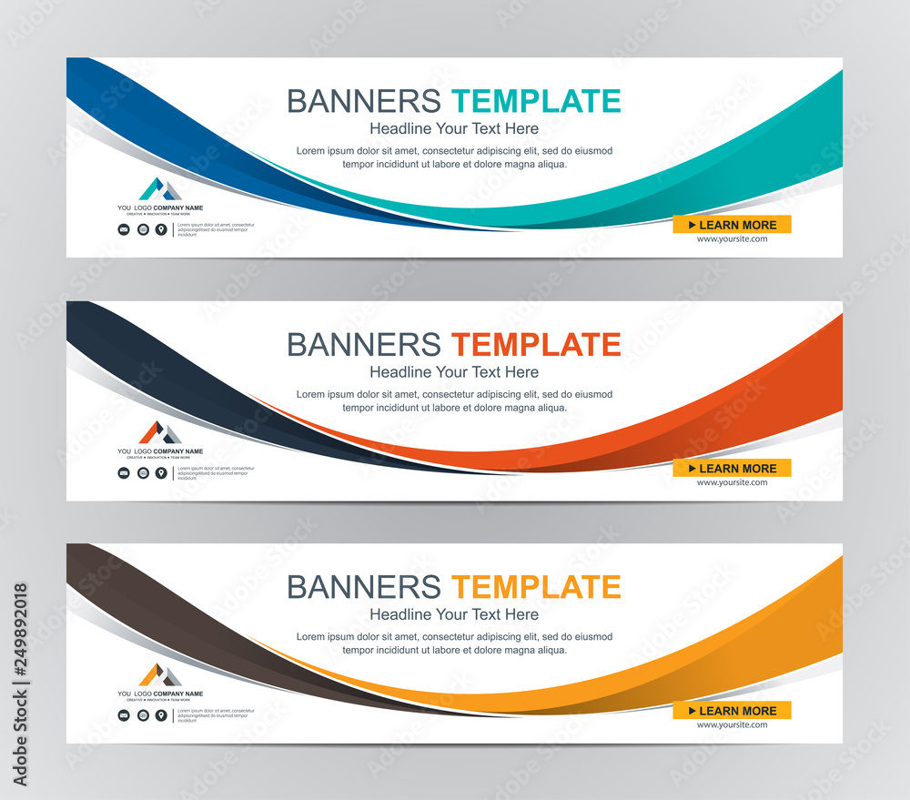 Wall mural abstract web banner design background or header templates