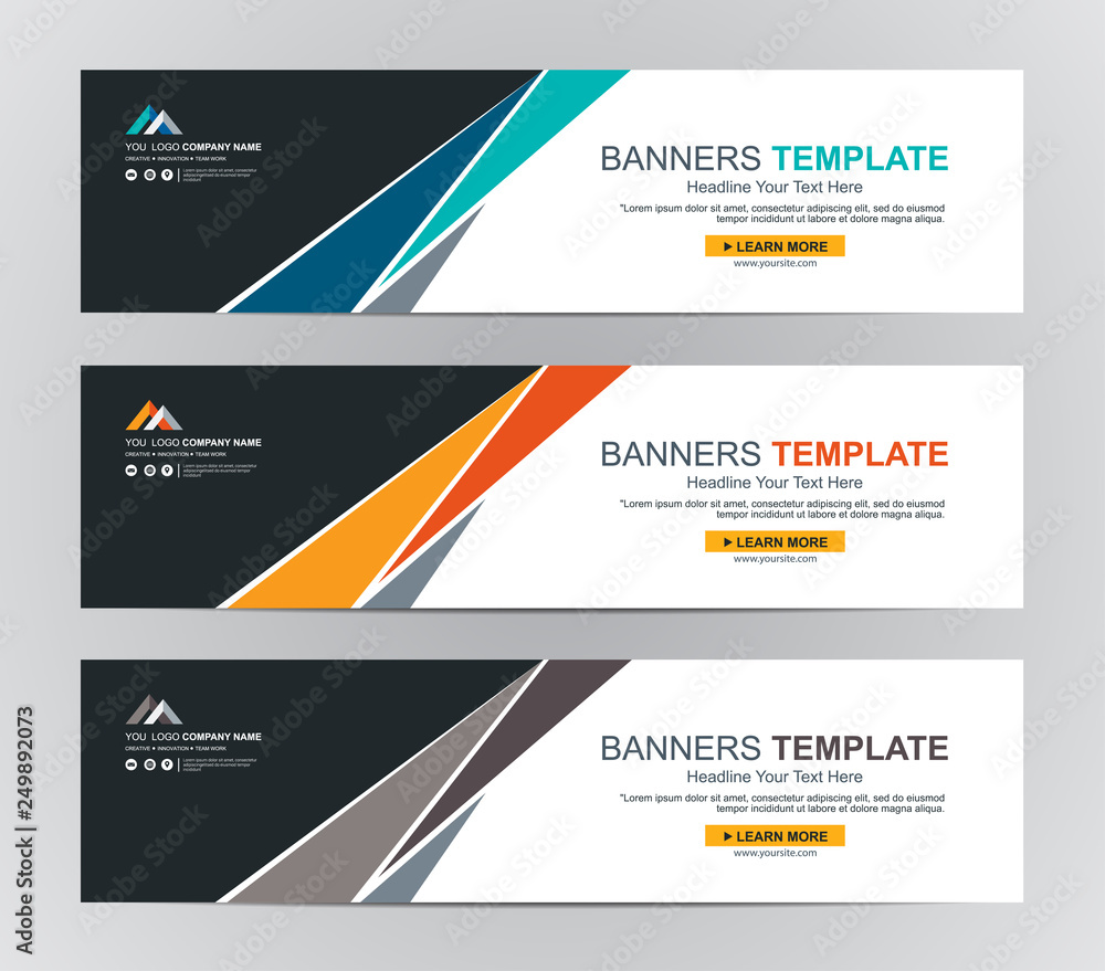 Wall mural abstract web banner design background or header templates
