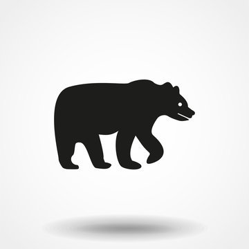 bear icon vector. bear vector graphic illustration