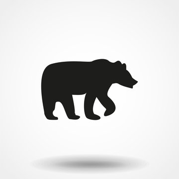bear icon vector. bear vector graphic illustration