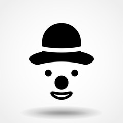 Clown face icon. Clown vector illustration