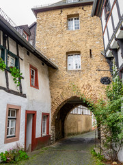 Fototapeta na wymiar View of Hirtenturm, an old city gate in Blankenheim, North Rhine-Westphalia Germany