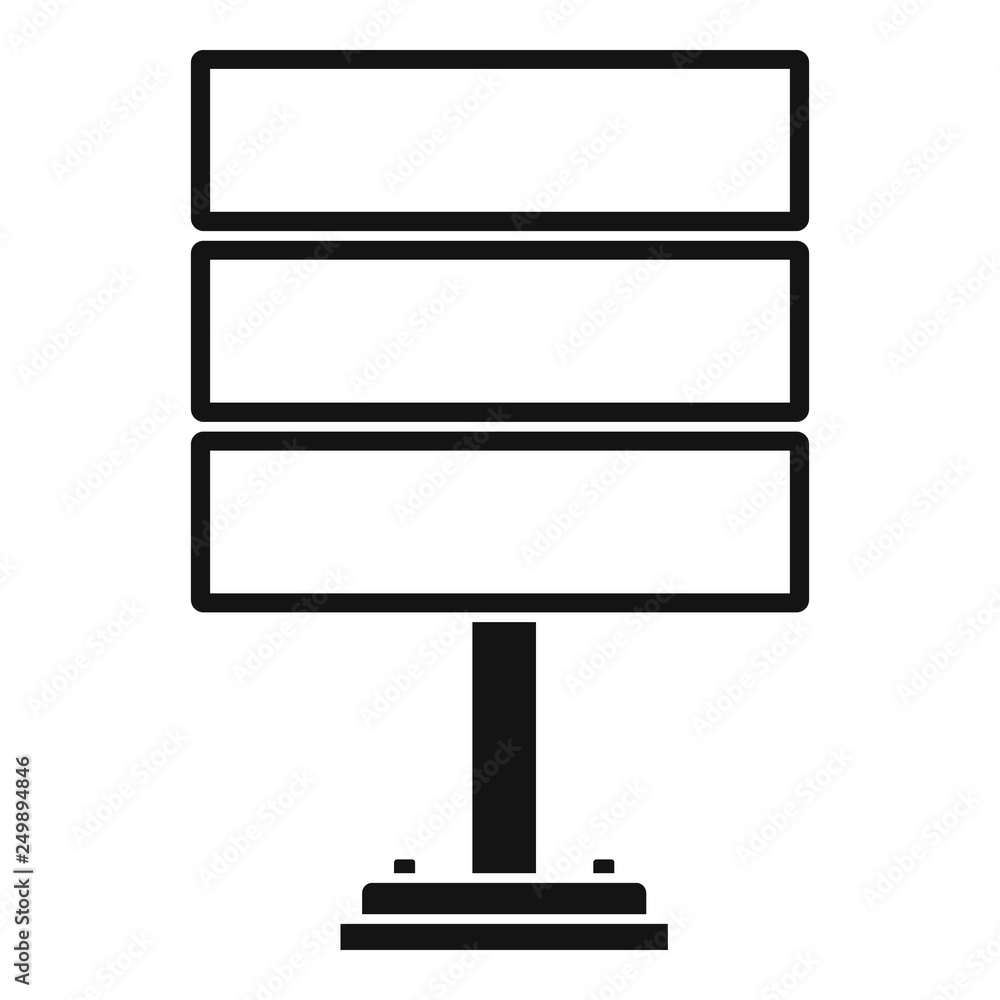 Poster multi billboard icon. simple illustration of multi billboard vector icon for web design isolated on 