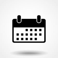 Flat calendar Icon. Calendar on the wall. Vector illustration.