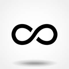 The infinity icon. Infinity symbol. Flat Vector illustration