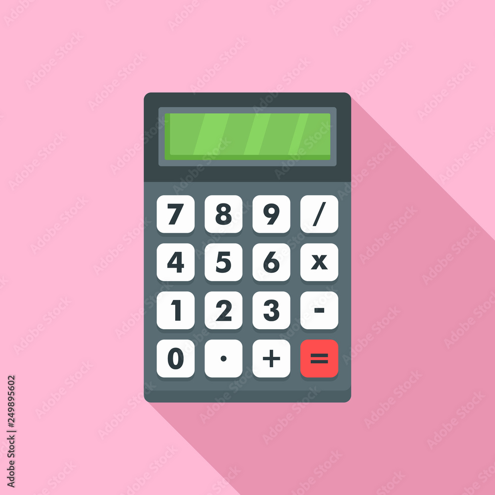 Poster calculator icon. flat illustration of calculator vector icon for web design