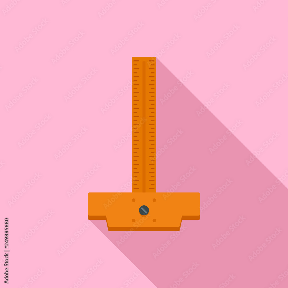 Poster architect ruler icon. flat illustration of architect ruler vector icon for web design