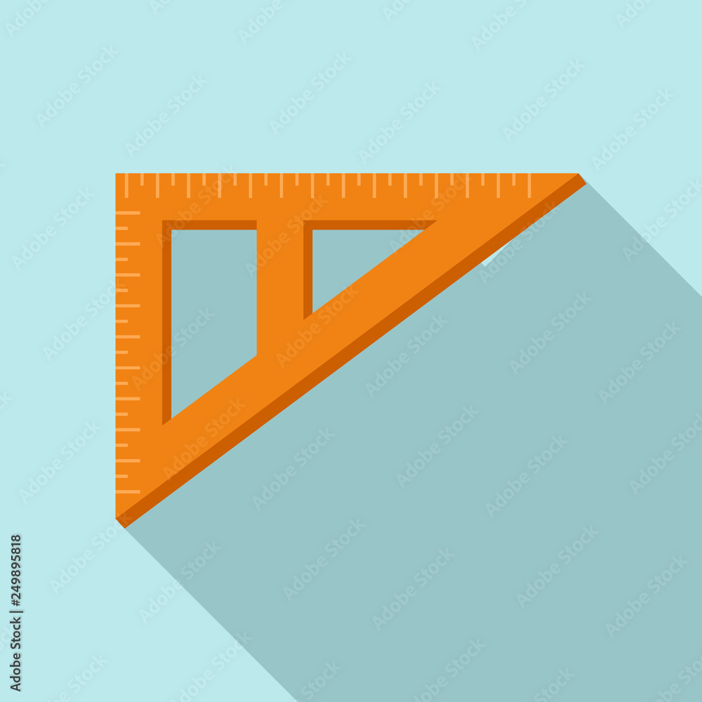 Poster angle ruler icon. flat illustration of angle ruler vector icon for web design