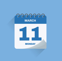 Day calendar with date March 11.