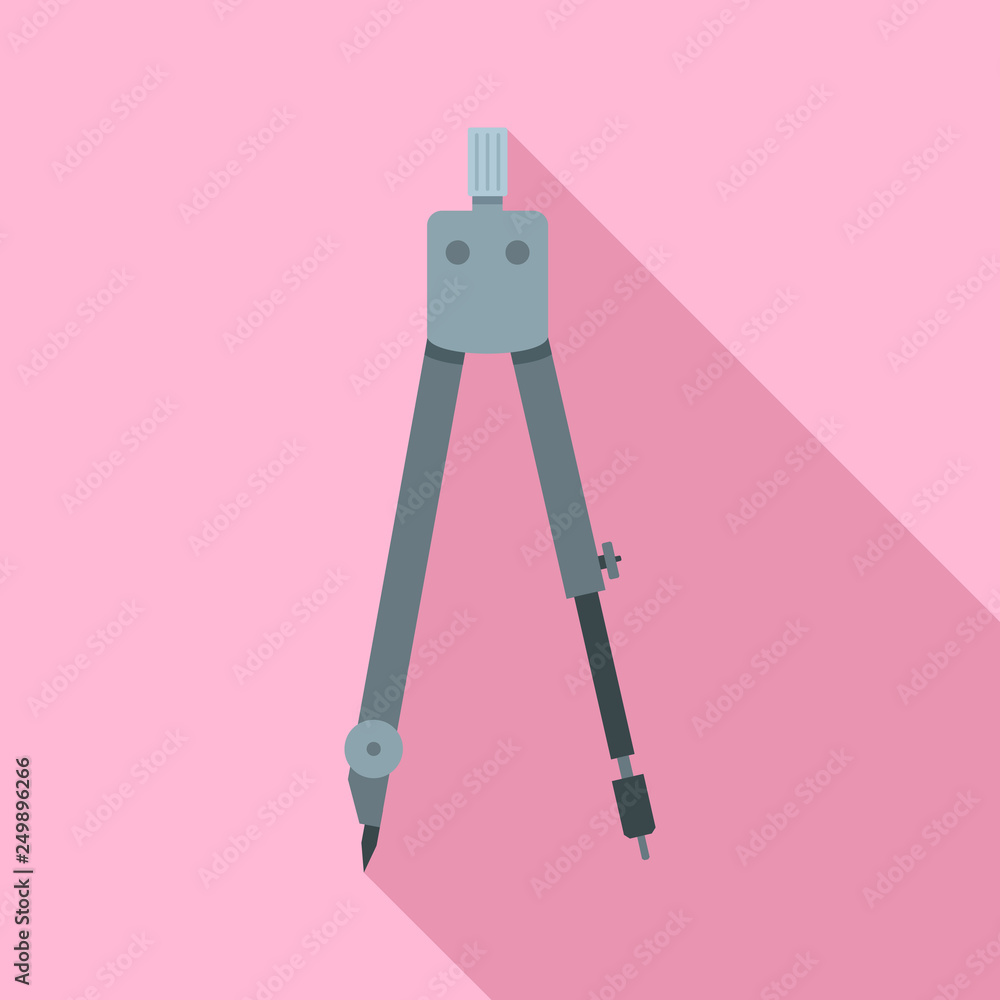 Aufkleber architect compass icon. flat illustration of architect compass vector icon for web design