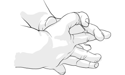 Obraz premium kid hand holding jigsaw vector