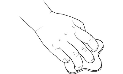 kid hand holding jigsaw vector