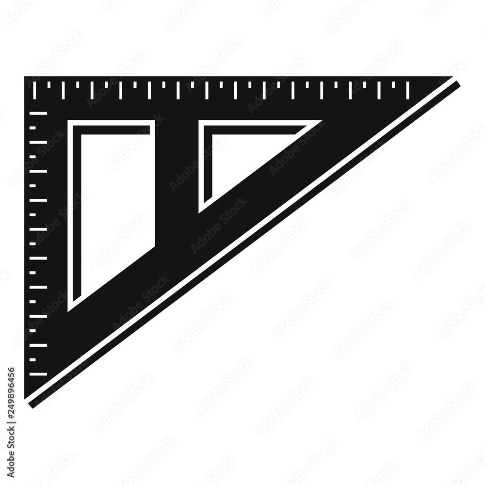 Poster angle ruler icon. simple illustration of angle ruler vector icon for web design isolated on white ba