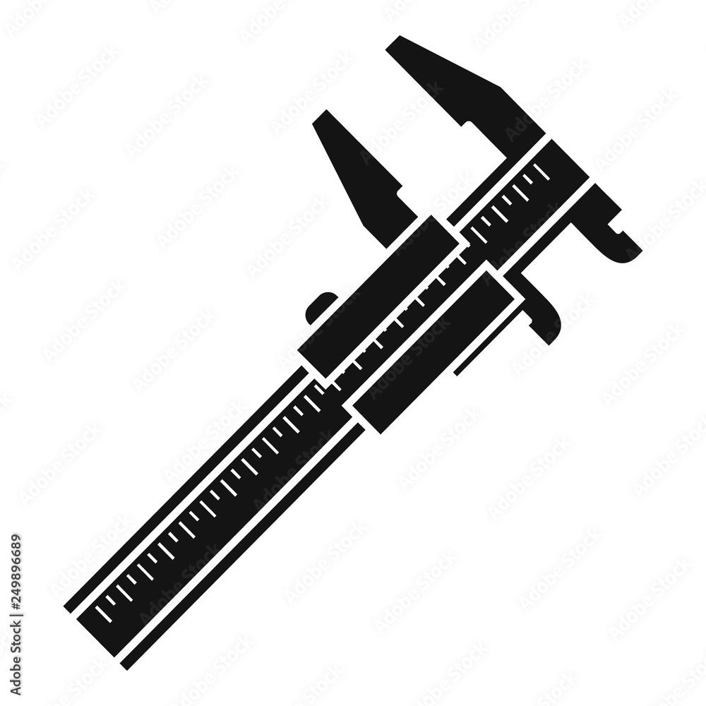 Poster calipers icon. simple illustration of calipers vector icon for web design isolated on white backgrou