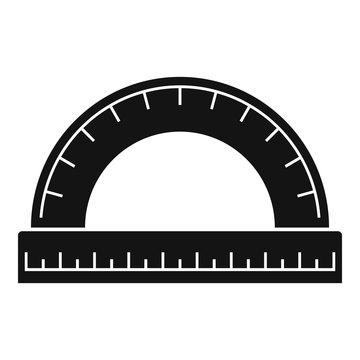 Wood protractor icon. Simple illustration of wood protractor vector icon for web design isolated on white background