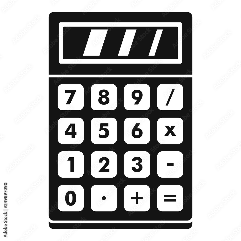 Aufkleber calculator icon. simple illustration of calculator vector icon for web design isolated on white back