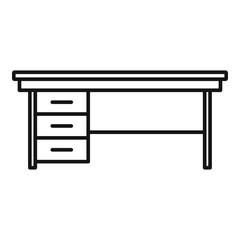 Wood desktop icon. Outline wood desktop vector icon for web design isolated on white background