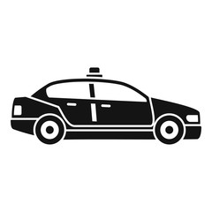 Police patrol car icon. Simple illustration of police patrol car vector icon for web design isolated on white background