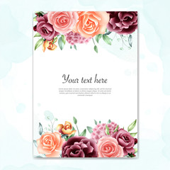 watercolor floral frame multi purpose background