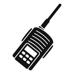 Police walkie talkie icon. Simple illustration of police walkie talkie vector icon for web design isolated on white background