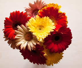 Colorful bouquet of gerbera flowers. Beautiful bouquet