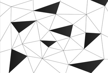 Abstract Black Triangular Polygons Pattern