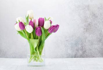 Colorful tulips flower bouquet