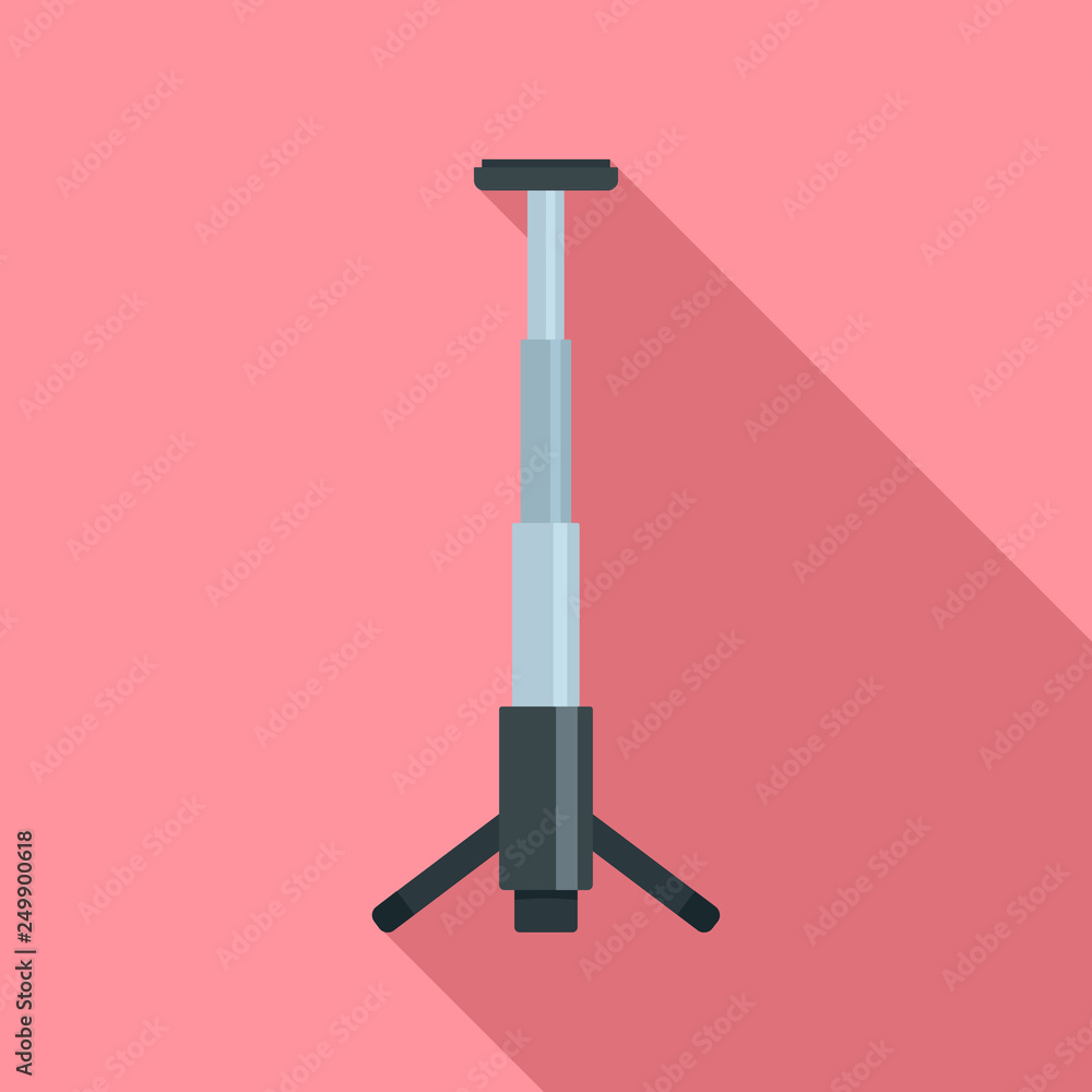 Poster camera smartphone tripod icon. flat illustration of camera smartphone tripod vector icon for web des